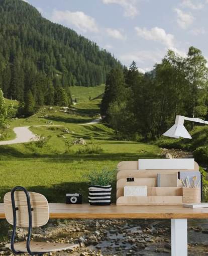 Bavarian Forest and River Wallpaper Bavarian Forest and River Wallpaper