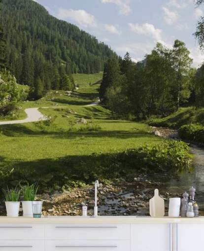 Bayerischer Wald und Fluss Wallpaper