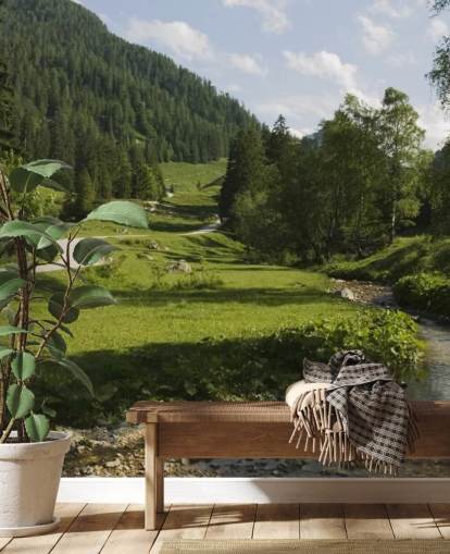 Beierse Woud en Rivier Behang Beierse Woud en Rivier Behang