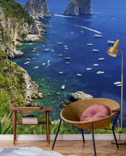 Blue Waters Capri Coast Line com Mural de Lanchas