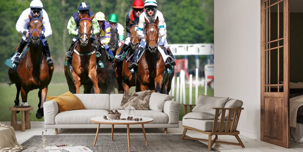 Animals Racing Background Horse Race Wallpapers Download