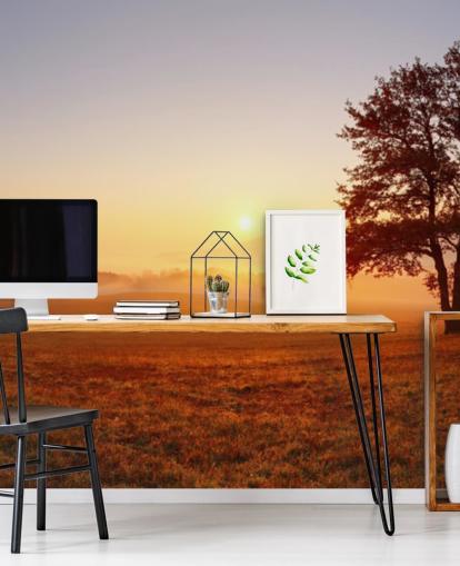 Papel de Parede Árvore em Campo Sunset