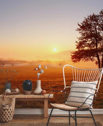Papel de Parede Árvore em Campo Sunset