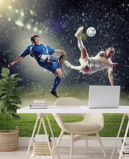 Football Players Tackling Wallpaper