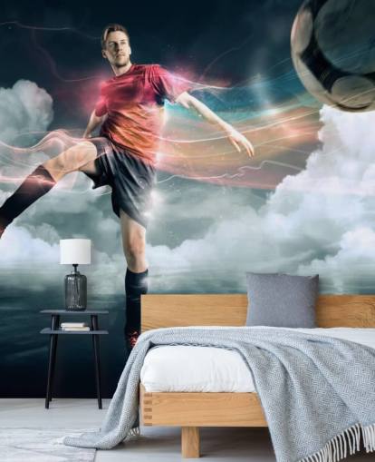 Football Player Kicking Ball Wallpaper