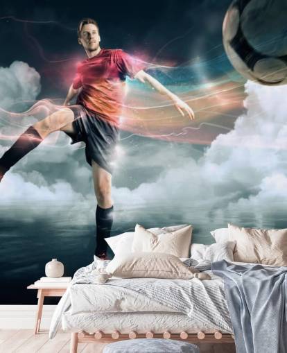 Football Player Kicking Ball Wallpaper