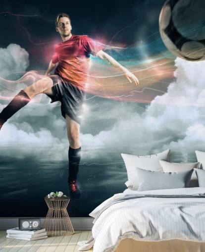 Football Player Kicking Ball Wallpaper