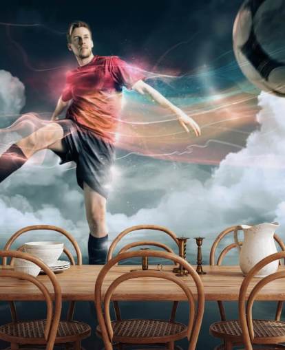 Football Player Kicking Ball Wallpaper