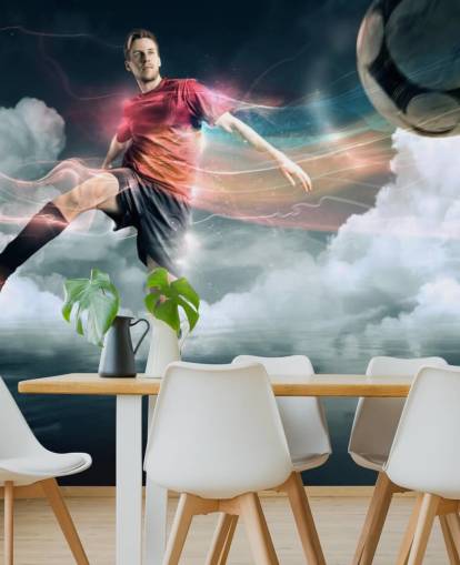 Football Player Kicking Ball Wallpaper Football Player Kicking Ball Wallpaper