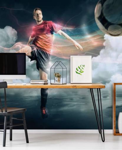 Carta da parati calciatore Kicking Ball