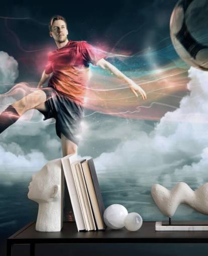 Football Player Kicking Ball Wallpaper