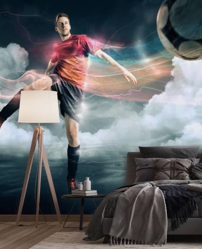 Football Player Kicking Ball Wallpaper