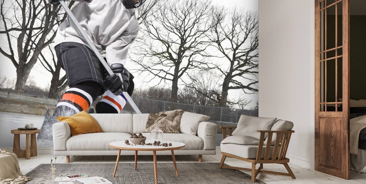 Ice Hockey Wall Mural Wallsauce US