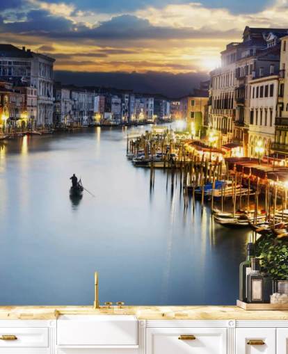 Fondo de pantalla de Venecia de noche