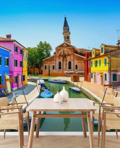 Fondo de pantalla de Burano Canal Fondo de pantalla de Burano Canal