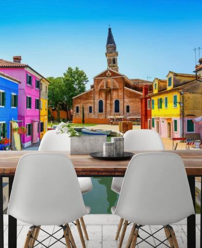 Burano Canal Baggrund Burano Canal Baggrund