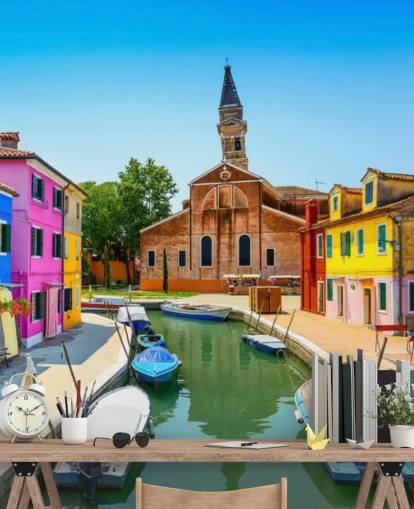Papier peint Burano Canal