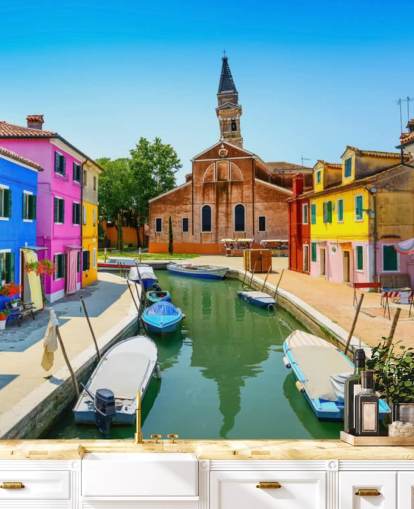 Papier peint Burano Canal Papier peint Burano Canal