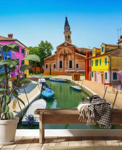 Burano Canal Bakgrund