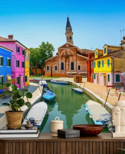Burano Canal Behang