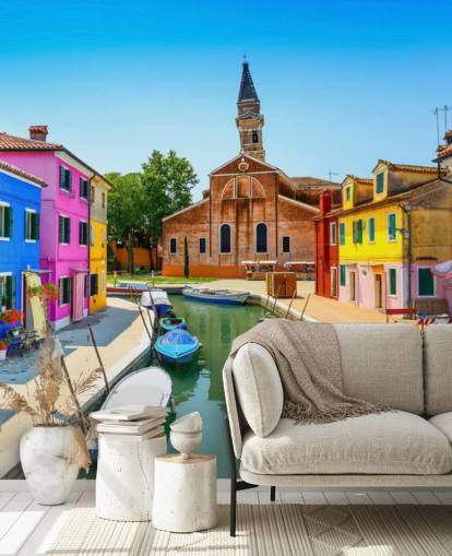 Burano Canal Bakgrund