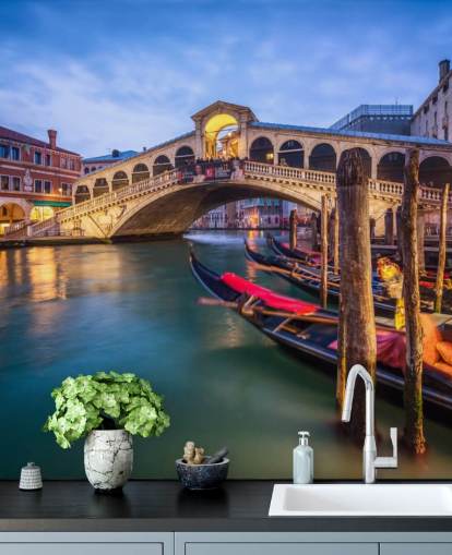Descargar el fondo de pantalla venetian bridge at night