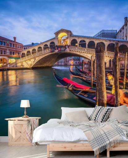 carta da parati ponte veneziano di notte