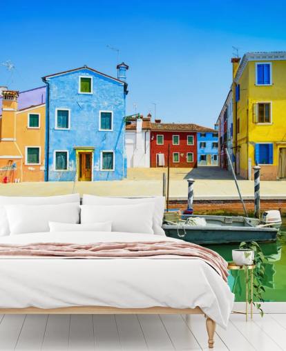 carta da parati case colorate in italia