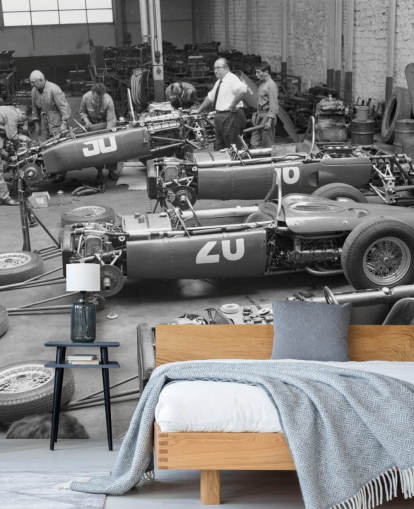 Black and White Vintage Cars Wallpaper