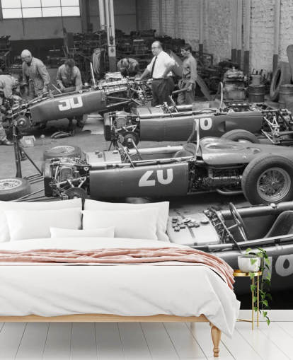 Black and White Vintage Cars Wallpaper