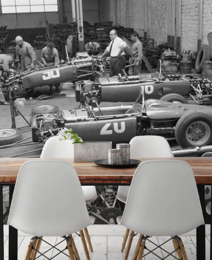 Black and White Vintage Cars Wallpaper