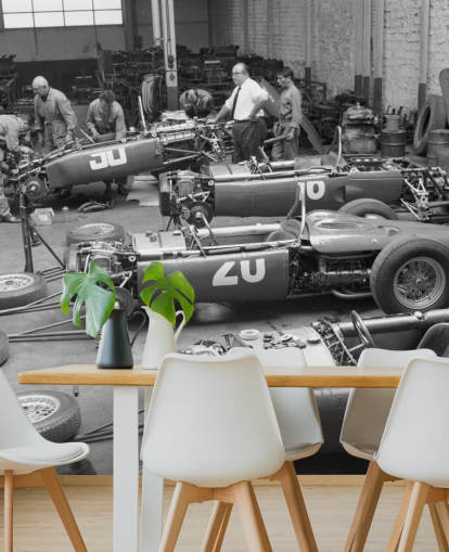 Svart og hvitt Vintage Cars Bakgrunn Svart og hvitt Vintage Cars Bakgrunn