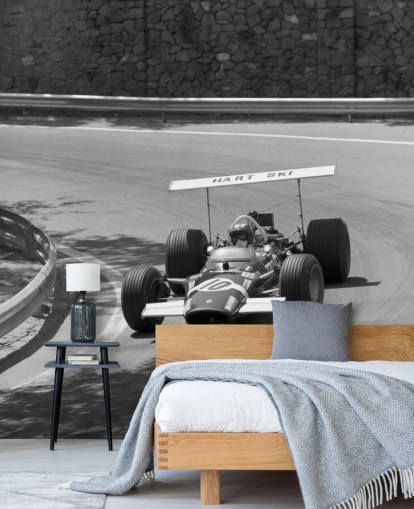 Mural de pared Coche de carreras vintage en pista