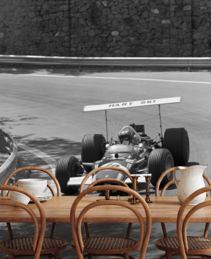 Vintage Race Car on Track Wall Mural Vintage Race Car on Track Wall Mural