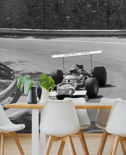 Vintage Race Car on Track Wall Mural Vintage Race Car on Track Wall Mural