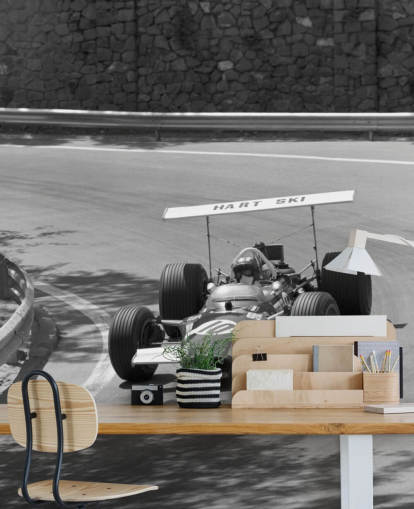 Vintage Race Car on Track Wall Mural Vintage Race Car on Track Wall Mural