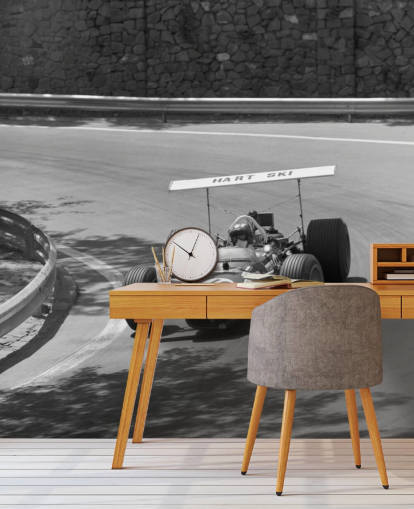 Vintage Race Car on Track Wall Mural Vintage Race Car on Track Wall Mural