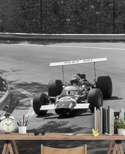 Vintage Race Car on Track Wall Mural Vintage Race Car on Track Wall Mural