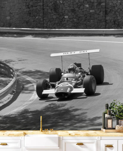 Vintage Race Car on Track Wall Mural Vintage Race Car on Track Wall Mural