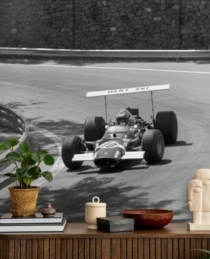 Vintage Race Car on Track Wall Mural Vintage Race Car on Track Wall Mural