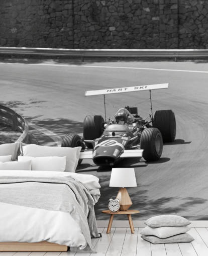 Vintage Race Car on Track Wall Mural Vintage Race Car on Track Wall Mural