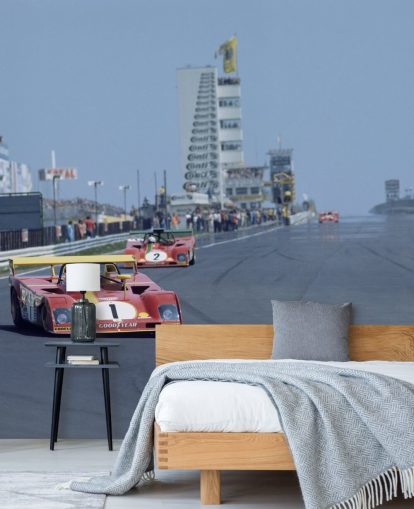 Red Race Car on Rally Wallpaper