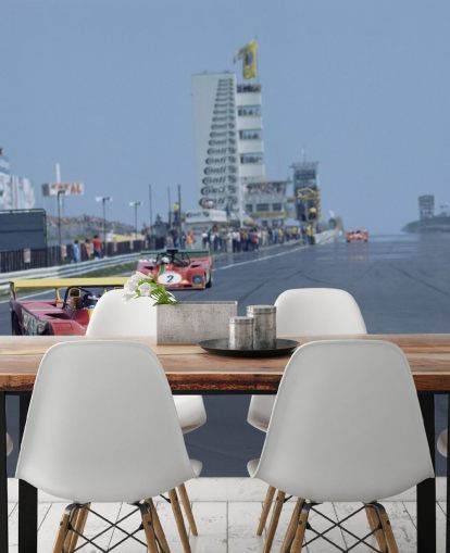 Red Race Car on Rally Wallpaper