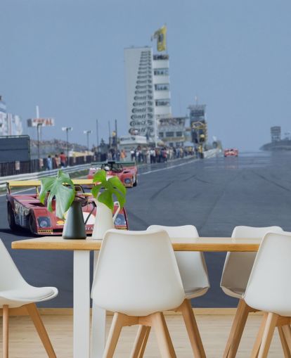 Carta da parati rossa da corsa su Rally