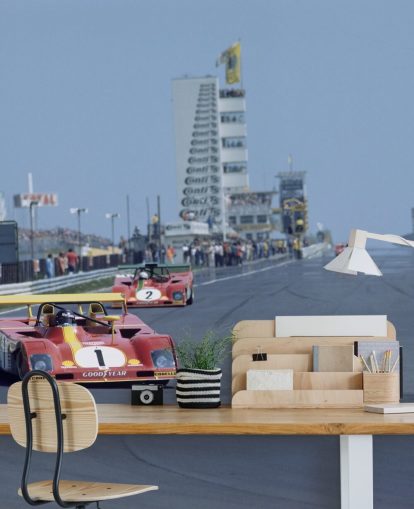 Red Race Car on Rally Wallpaper