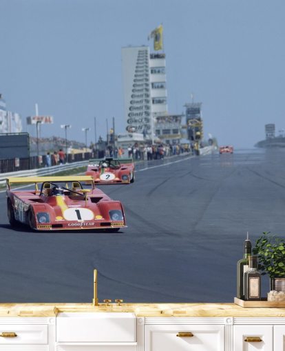 Red Race Car on Rally Wallpaper Red Race Car on Rally Wallpaper