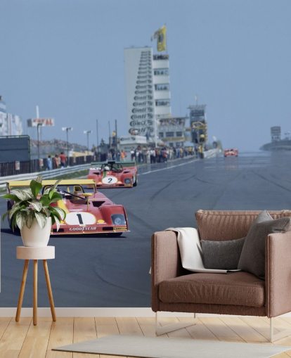 Red Race Car on Rally Wallpaper Red Race Car on Rally Wallpaper