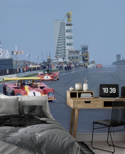 Red Race Car on Rally Wallpaper