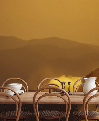 Car on Dusty Mountain Road at Sunset Wallpaper