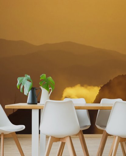 Bil på Dusty Mountain Road vid Sunset Wallpaper Bil på Dusty Mountain Road vid Sunset Wallpaper